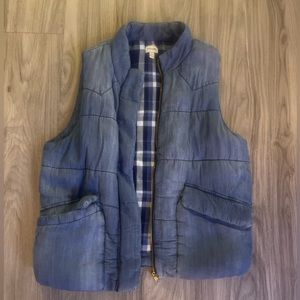 Soft, below waist vest